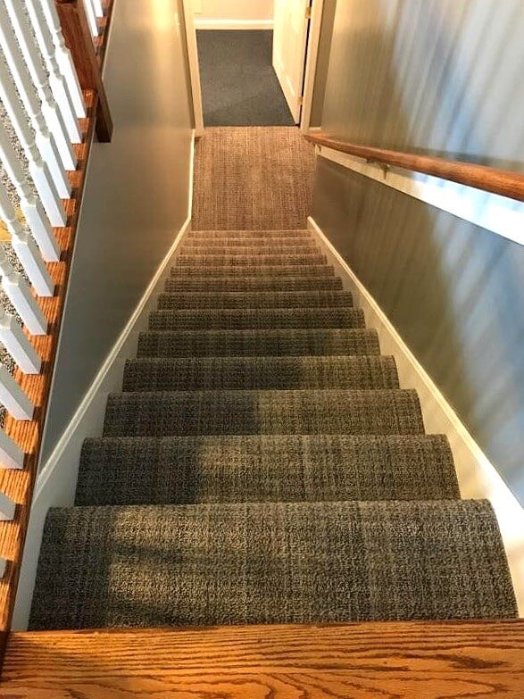 Patterned Carpet Staircase | Carpet Mart, INC