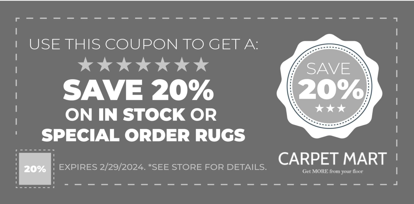 20off instock rugs
